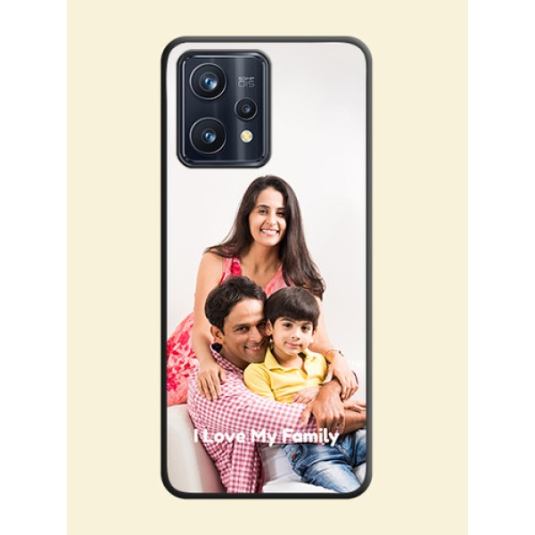 Full Single Pic Upload With Text On Space Black Personalized Soft Matte Phone Covers -Realme 9 4G Full Single Pic Upload With Text On Space Black Personalized Soft Matte Phone Covers -Realme 9 4G