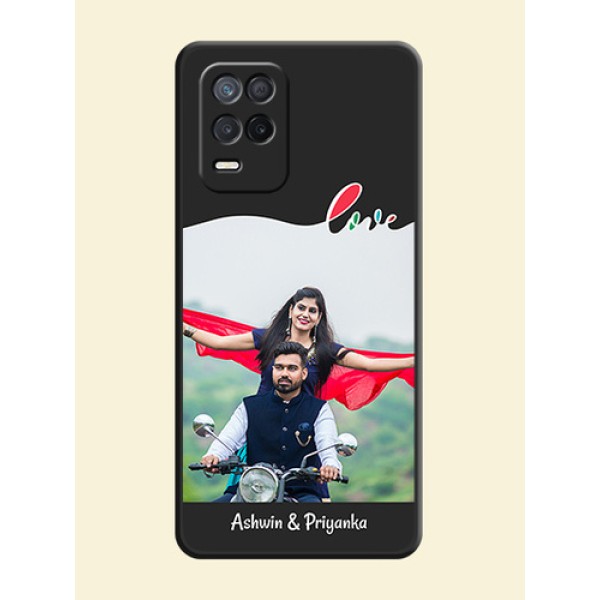 Fall in Love Pattern with Picture on Photo on Space Black Soft Matte Mobile Case - Realme 9 5G Fall in Love Pattern with Picture on Photo on Space Black Soft Matte Mobile Case - Realme 9 5G