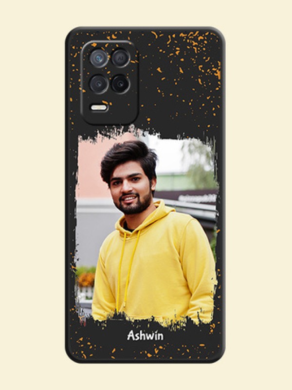 Spray Free Design on Photo on Space Black Soft Matte Phone Cover - Realme 9 5G