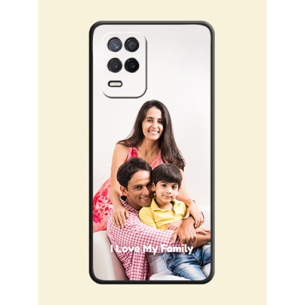 Full Single Pic Upload With Text On Space Black Personalized Soft Matte Phone Covers -Realme 9 5G Full Single Pic Upload With Text On Space Black Personalized Soft Matte Phone Covers -Realme 9 5G