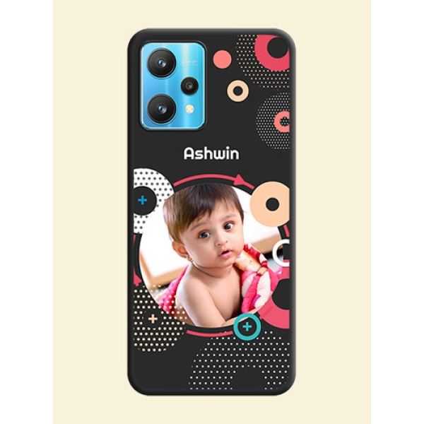 Multicoloured Round Image on Personalised Space Black Soft Matte Cases - Realme 9 Pro 5G Multicoloured Round Image on Personalised Space Black Soft Matte Cases - Realme 9 Pro 5G
