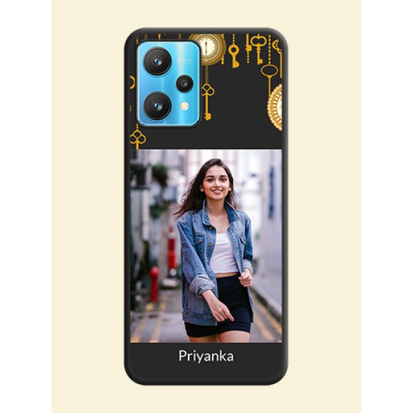 Decorative Design with Text on Space Black Custom Soft Matte Back Cover - Realme 9 Pro 5G Decorative Design with Text on Space Black Custom Soft Matte Back Cover - Realme 9 Pro 5G