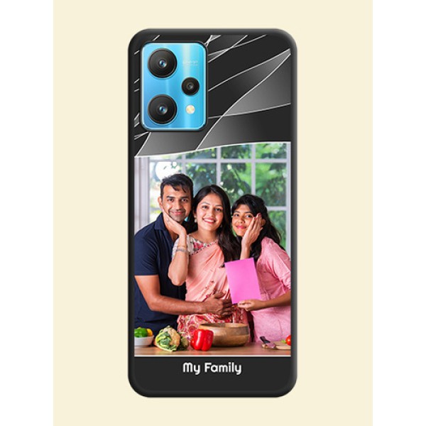 Mixed Wave Lines on Photo on Space Black Soft Matte Mobile Cover - Realme 9 Pro 5G Mixed Wave Lines on Photo on Space Black Soft Matte Mobile Cover - Realme 9 Pro 5G