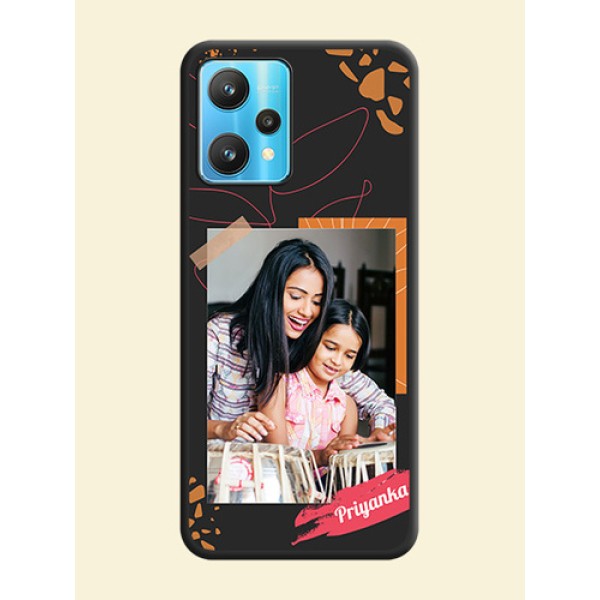 Orange Photo Frame on Space Black Custom Soft Matte Phone Back Cover - Realme 9 Pro 5G Orange Photo Frame on Space Black Custom Soft Matte Phone Back Cover - Realme 9 Pro 5G