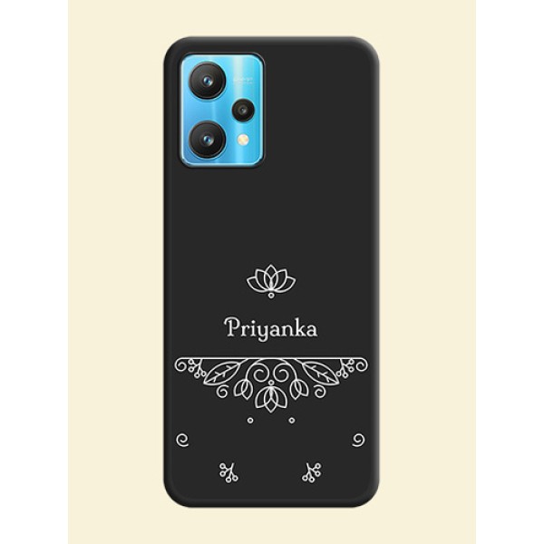 Lotus Garden Custom Text On Space Black Personalized Soft Matte Phone Covers -Realme 9 Pro 5G Lotus Garden Custom Text On Space Black Personalized Soft Matte Phone Covers -Realme 9 Pro 5G