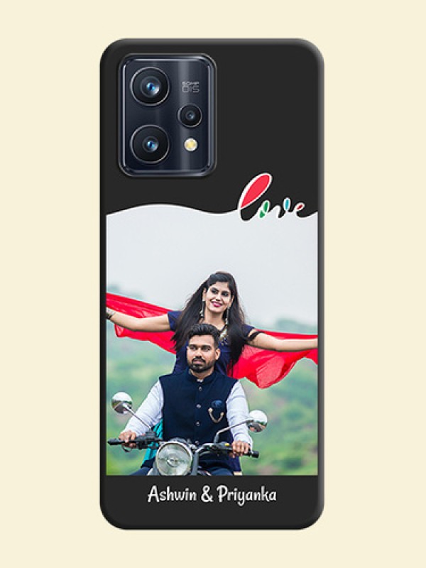 Fall in Love Pattern with Picture on Photo on Space Black Soft Matte Mobile Case - Realme 9 Pro Plus 5G