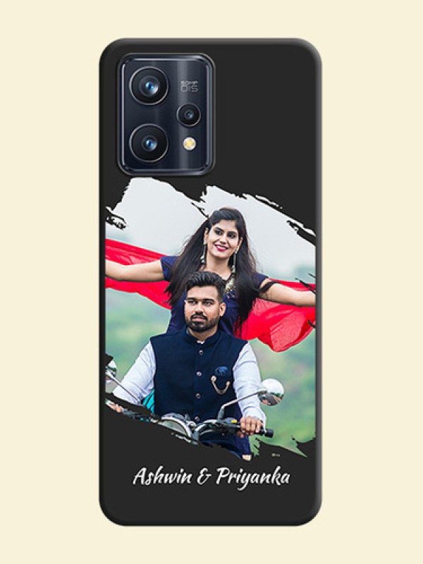 Grunge Brush Strokes on Photo on Space Black Soft Matte Back Cover - Realme 9 Pro Plus 5G