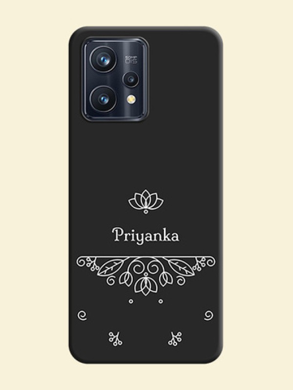 Lotus Garden Custom Text On Space Black Personalized Soft Matte Phone Covers -Realme 9 Pro Plus 5G