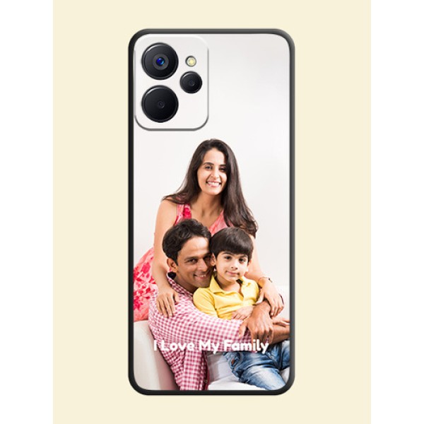Full Single Pic Upload With Text On Space Black Personalized Soft Matte Phone Covers -Realme 9I 5G Full Single Pic Upload With Text On Space Black Personalized Soft Matte Phone Covers -Realme 9I 5G