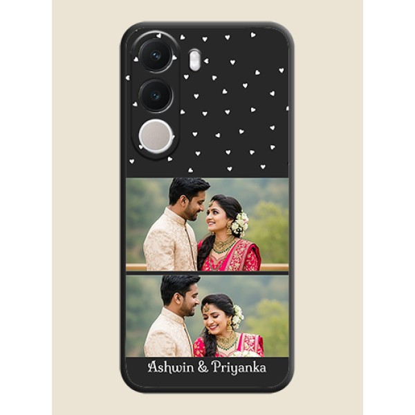 Miniature Love Symbols with Name On Space Black Custom Soft Matte Mobile Back Cover - Realme C100x Miniature Love Symbols with Name On Space Black Custom Soft Matte Mobile Back Cover - Realme C100x