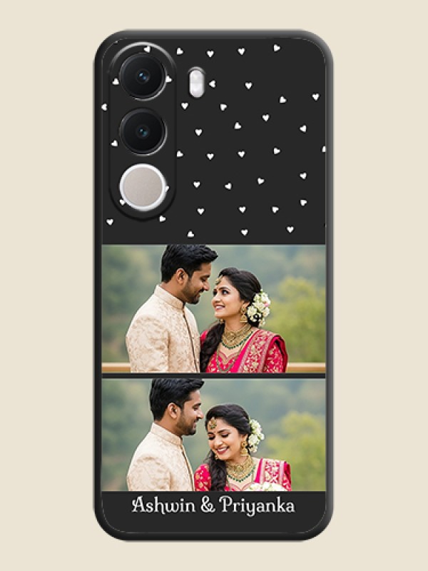 Miniature Love Symbols with Name On Space Black Custom Soft Matte Mobile Back Cover - Realme C100x