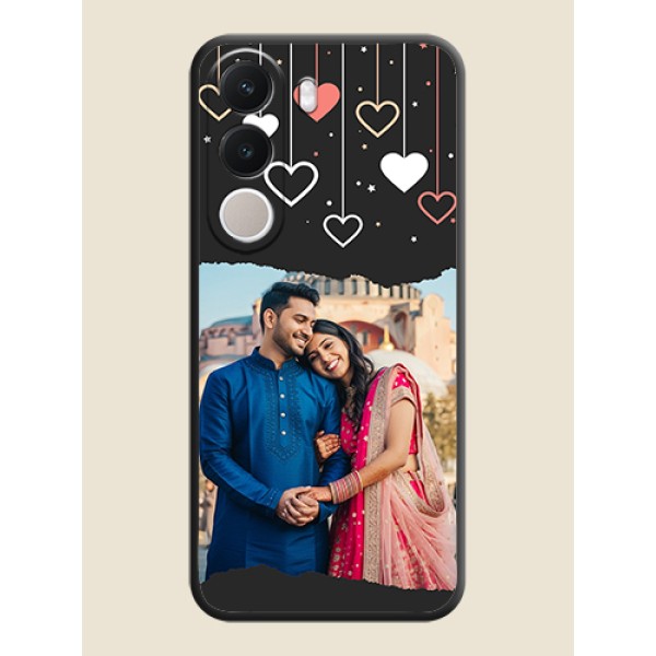 Love Hangings with Splash Wave Picture On Space Black Custom Soft Matte Mobile Back Cover - Realme C100x