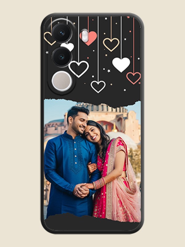 Love Hangings with Splash Wave Picture On Space Black Custom Soft Matte Mobile Back Cover - Realme C100x