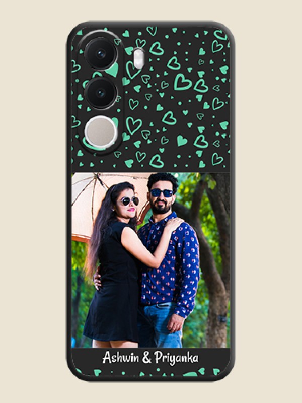 Sea Green Indefinite Love Pattern on Photo On Space Black Custom Soft Matte Mobile Back Cover - Realme C100x