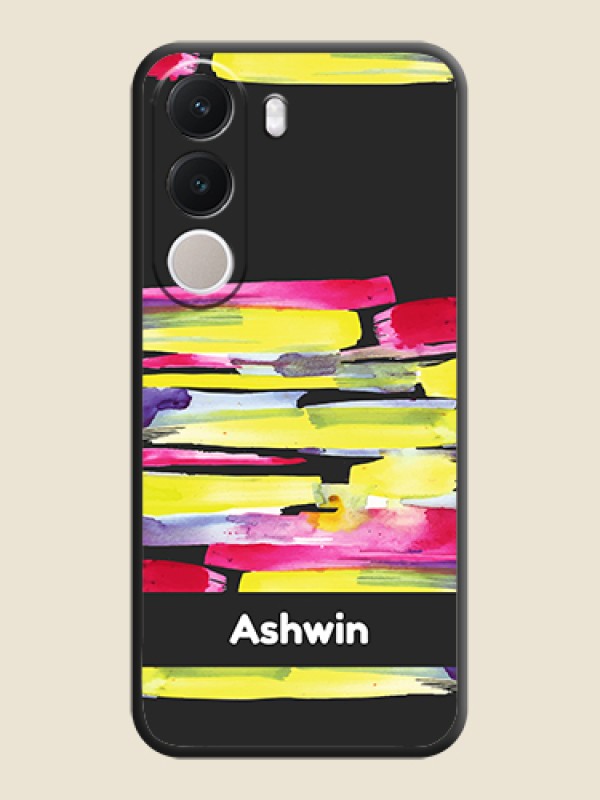 Brush Coloured On Space Black Custom Soft Matte Mobile Back Cover - Realme C100x