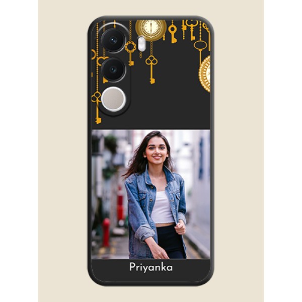 Decorative Design with Text On Space Black Custom Soft Matte Mobile Back Cover - Realme C100x Decorative Design with Text On Space Black Custom Soft Matte Mobile Back Cover - Realme C100x