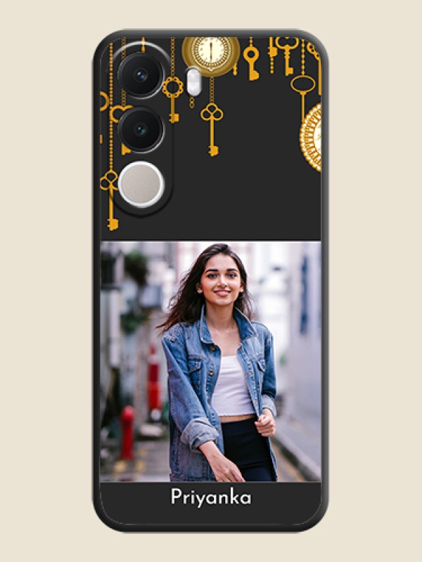 Decorative Design with Text On Space Black Custom Soft Matte Mobile Back Cover - Realme C100x