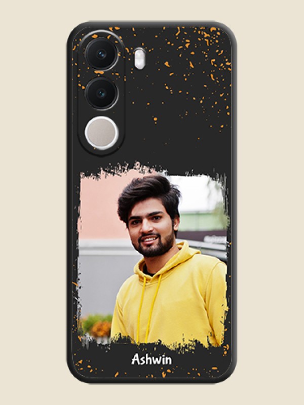 Spray Free Design on Photo On Space Black Custom Soft Matte Mobile Back Cover - Realme C100x