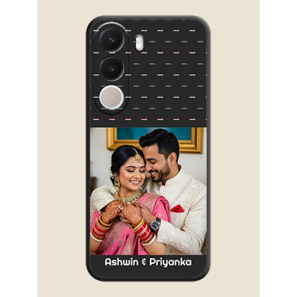 Line Pattern Design with Text On Space Black Custom Soft Matte Mobile Back Cover - Realme C100x Line Pattern Design with Text On Space Black Custom Soft Matte Mobile Back Cover - Realme C100x