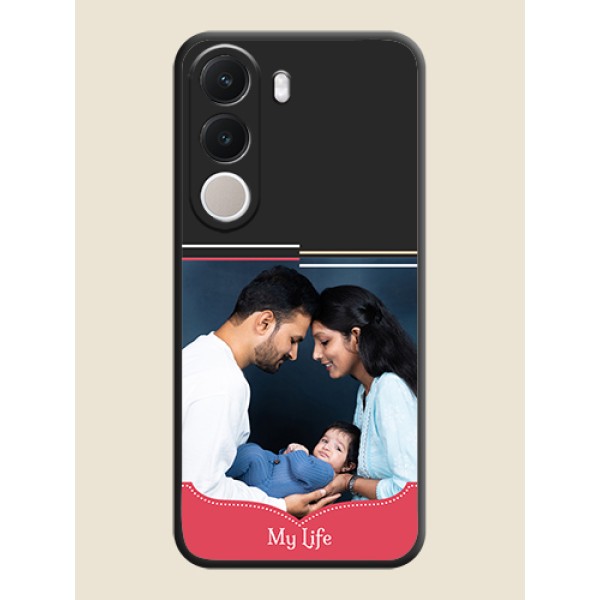 Classic Plain Design with Name On Space Black Custom Soft Matte Mobile Back Cover - Realme C100x Classic Plain Design with Name On Space Black Custom Soft Matte Mobile Back Cover - Realme C100x
