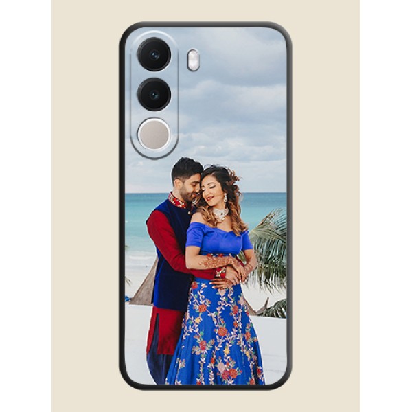 Full Single Pic Upload On Space Black Custom Soft Matte Mobile Back Cover - Realme C100x Full Single Pic Upload On Space Black Custom Soft Matte Mobile Back Cover - Realme C100x