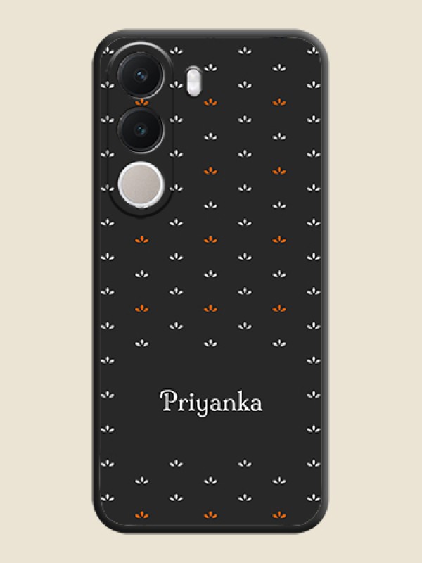Simple Pattern With Custom Text On Space Black Custom Soft Matte Mobile Back Cover - Realme C100x