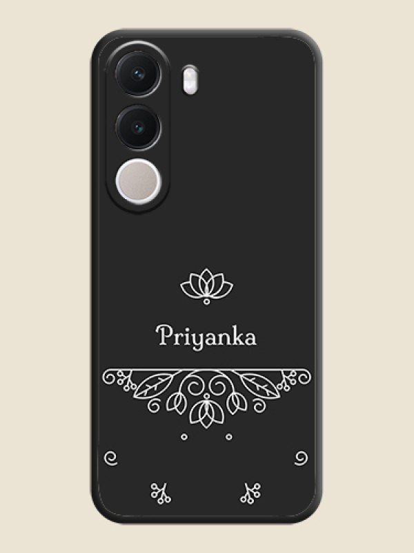Lotus Garden Custom Text On Space Black Custom Soft Matte Mobile Back Cover - Realme C100x
