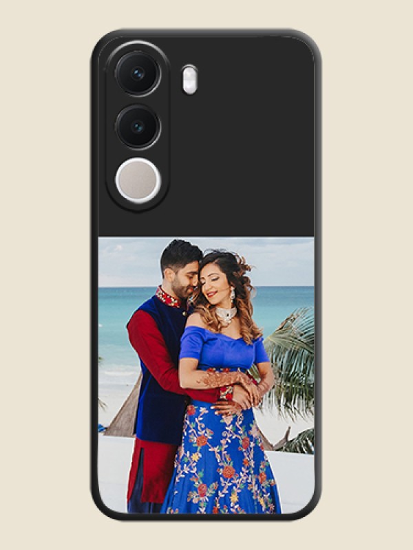 Image Upload With Space Black Color On Custom Soft Matte Mobile Back Cover - Realme C100x
