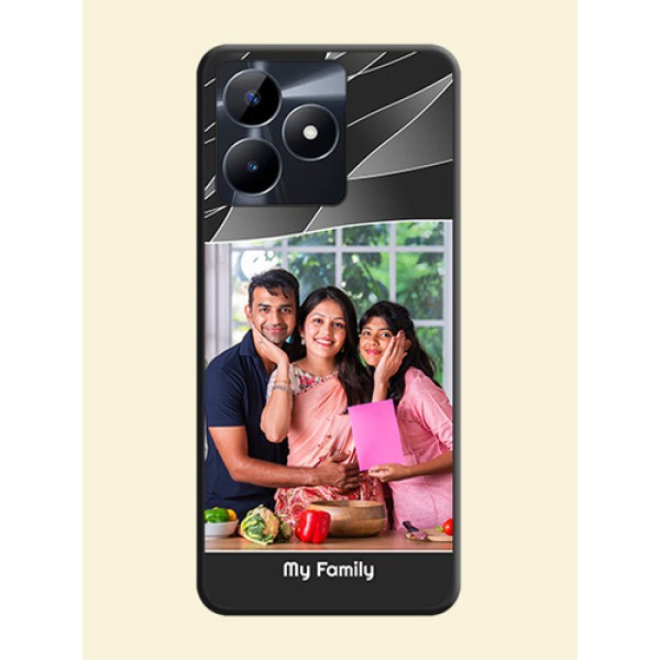 Mixed Wave Lines - Photo on Space Black Soft Matte Mobile Cover - Realme C53 Mixed Wave Lines - Photo on Space Black Soft Matte Mobile Cover - Realme C53