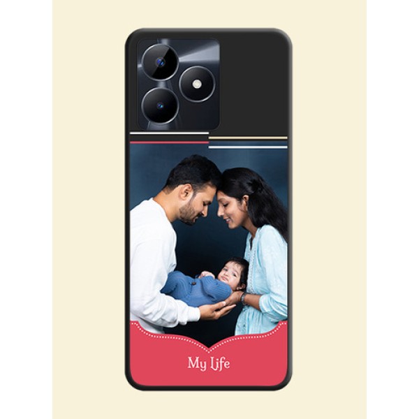 Classic Plain Design with Name - Photo on Space Black Soft Matte Phone Cover - Realme C53