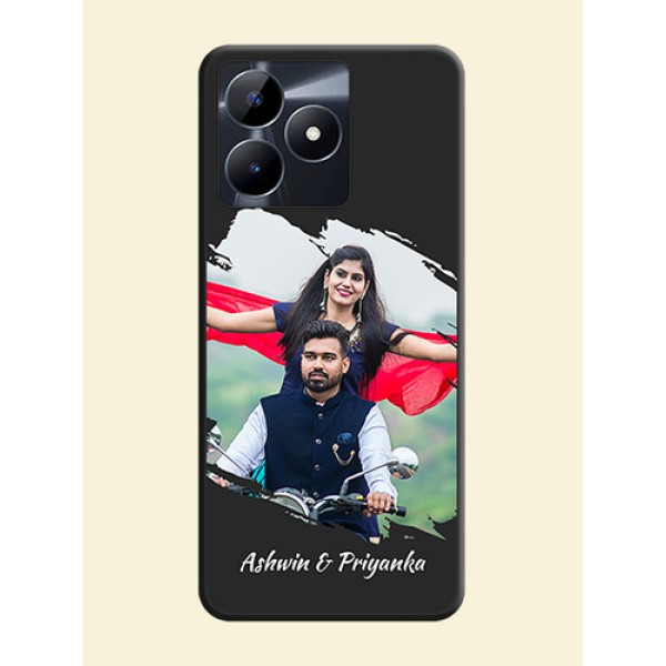 Grunge Brush Strokes - Photo on Space Black Soft Matte Back Cover - Realme C53 Grunge Brush Strokes - Photo on Space Black Soft Matte Back Cover - Realme C53