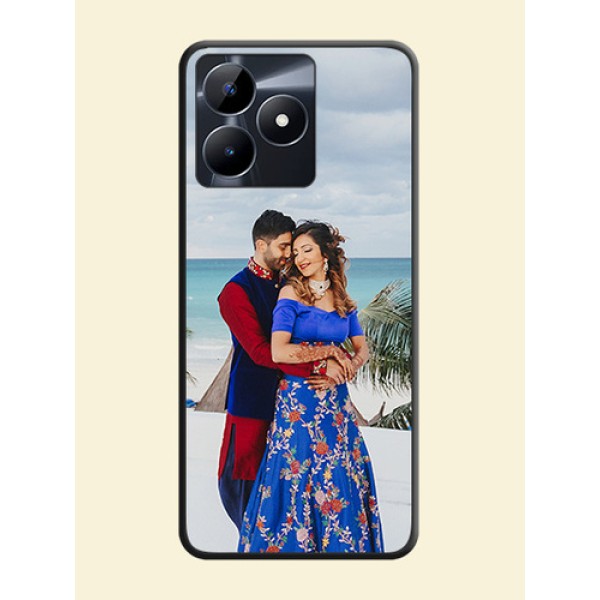 Full Single Pic Upload On Space Black Personalized Soft Matte Phone Covers - Realme C53 Full Single Pic Upload On Space Black Personalized Soft Matte Phone Covers - Realme C53