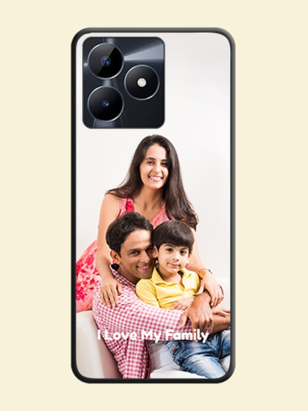 Full Single Pic Upload With Text On Space Black Personalized Soft Matte Phone Covers - Realme C53
