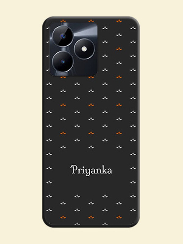 Simple Pattern With Custom Text On Space Black Personalized Soft Matte Phone Covers - Realme C53