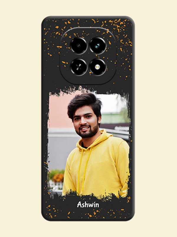 Spray Free Design on Photo On Space Black Custom Soft Matte Mobile Back Cover - Realme C63 5G