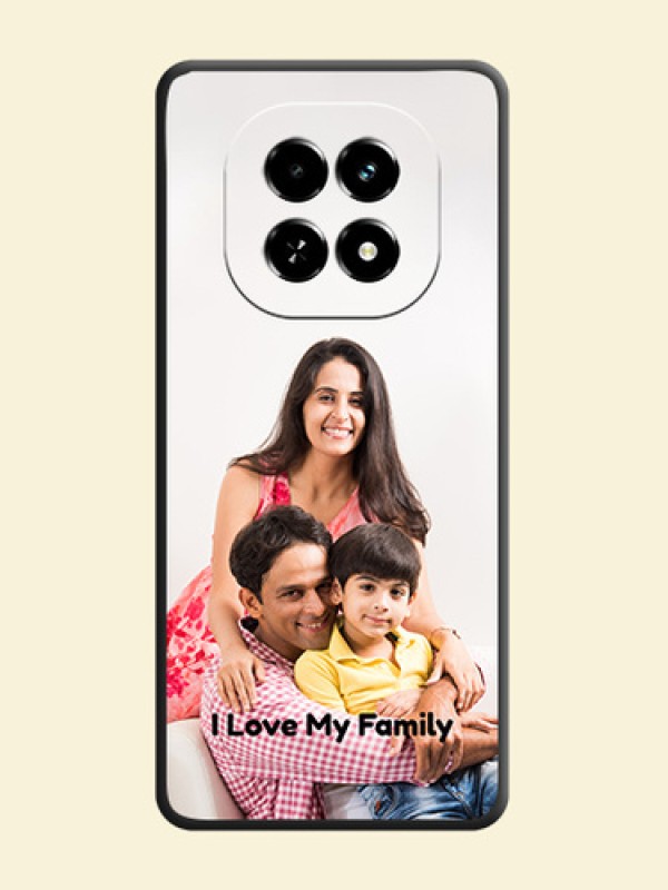 Full Single Pic Upload With Text On Space Black Custom Soft Matte Mobile Back Cover - Realme C63 5G