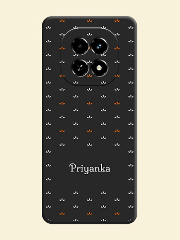 Simple Pattern With Custom Text On Space Black Custom Soft Matte Mobile Back Cover - Realme C63 5G