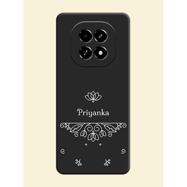 Lotus Garden Custom Text On Space Black Custom Soft Matte Mobile Back Cover - Realme C63 5G Lotus Garden Custom Text On Space Black Custom Soft Matte Mobile Back Cover - Realme C63 5G