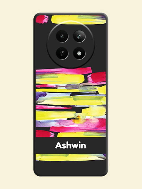 Brush Coloured on Space Black Personalized Soft Matte Phone Covers - Realme C65 5G