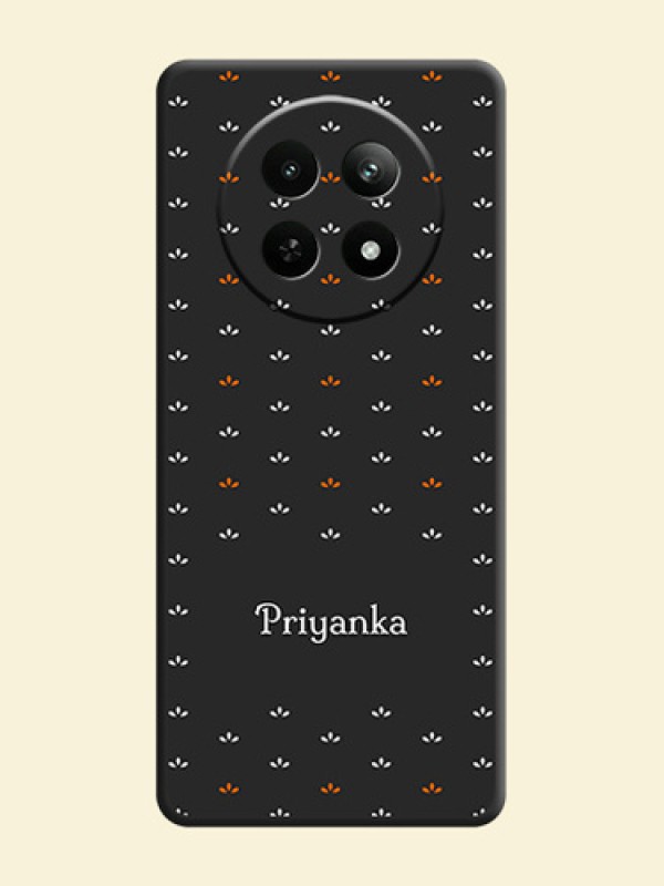 Simple Pattern With Custom Text On Space Black Personalized Soft Matte Phone Covers - Realme C65 5G