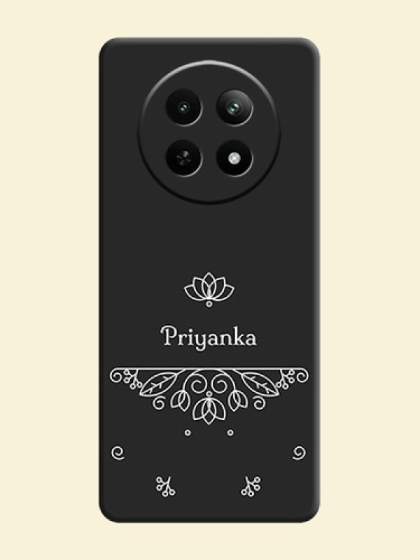 Lotus Garden Custom Text On Space Black Personalized Soft Matte Phone Covers - Realme C65 5G