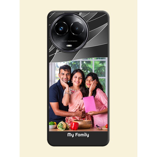 Mixed Wave Lines - Photo on Space Black Soft Matte Mobile Cover - Realme C67 5G Mixed Wave Lines - Photo on Space Black Soft Matte Mobile Cover - Realme C67 5G