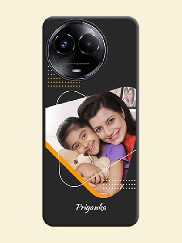 Yellow Triangle - Photo on Space Black Soft Matte Phone Cover - Realme C67 5G