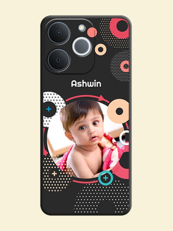 Multicoloured Round Image On Space Black Custom Soft Matte Mobile Back Cover - Realme C71 4G