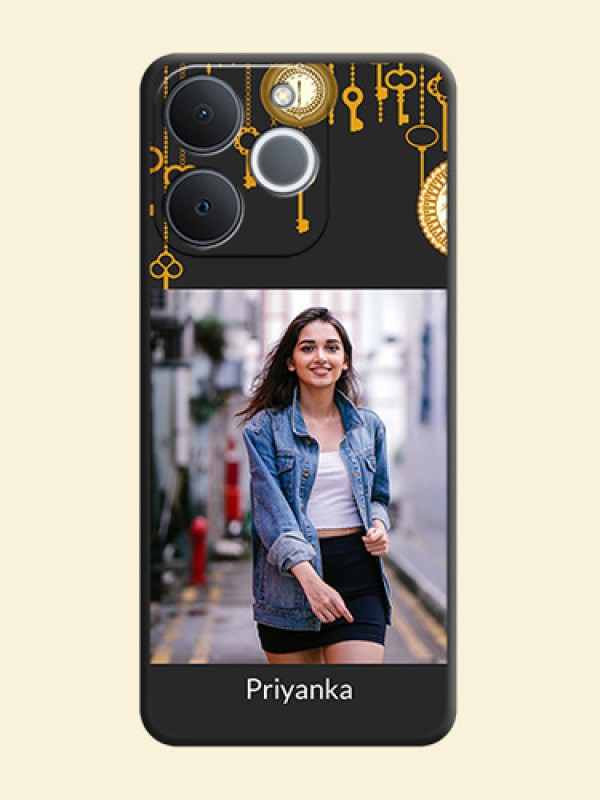 Decorative Design with Text On Space Black Custom Soft Matte Mobile Back Cover - Realme C71 4G