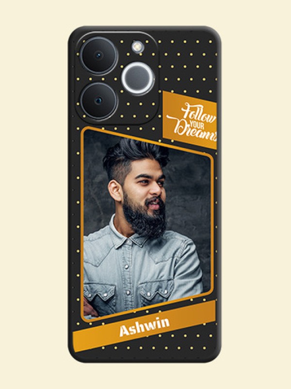 Follow Your Dreams with White Dots On Space Black Custom Soft Matte Mobile Back Cover - Realme C71 4G
