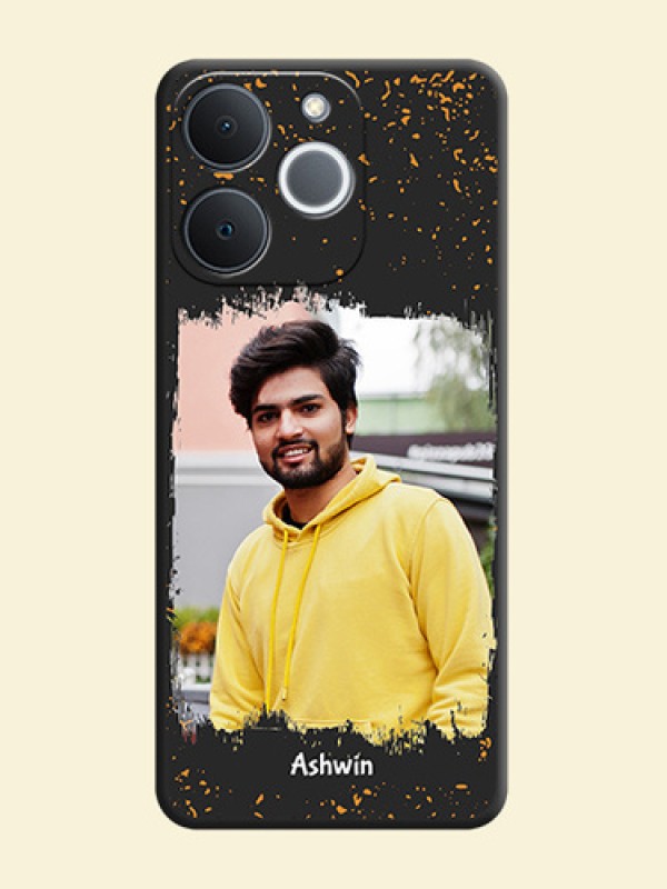 Spray Free Design on Photo On Space Black Custom Soft Matte Mobile Back Cover - Realme C71 4G