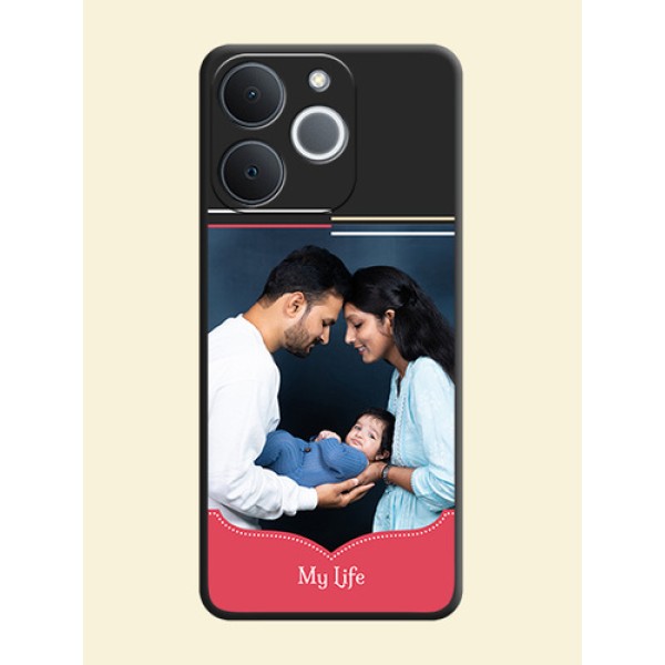 Classic Plain Design with Name On Space Black Custom Soft Matte Mobile Back Cover - Realme C71 4G Classic Plain Design with Name On Space Black Custom Soft Matte Mobile Back Cover - Realme C71 4G