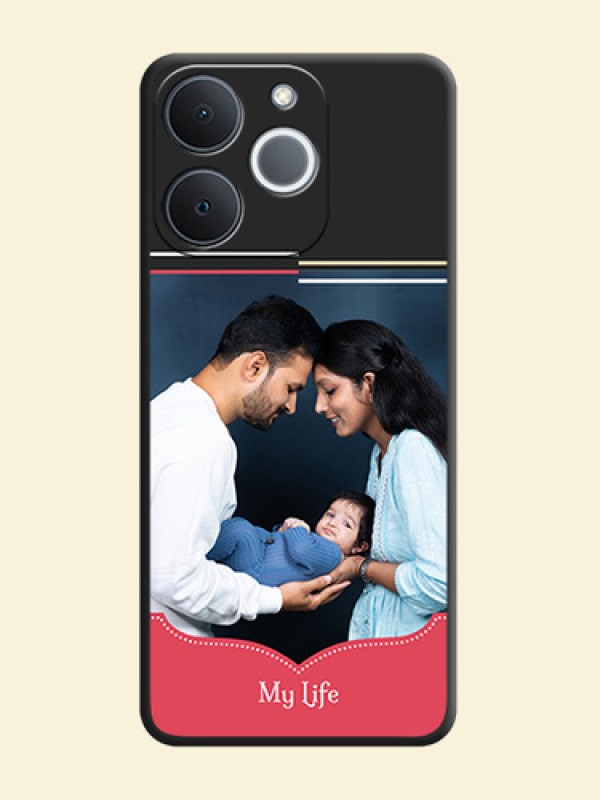 Classic Plain Design with Name On Space Black Custom Soft Matte Mobile Back Cover - Realme C71 4G