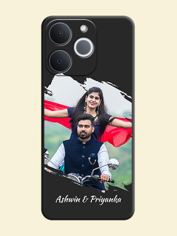 Grunge Brush Strokes on Photo On Space Black Custom Soft Matte Mobile Back Cover - Realme C71 4G